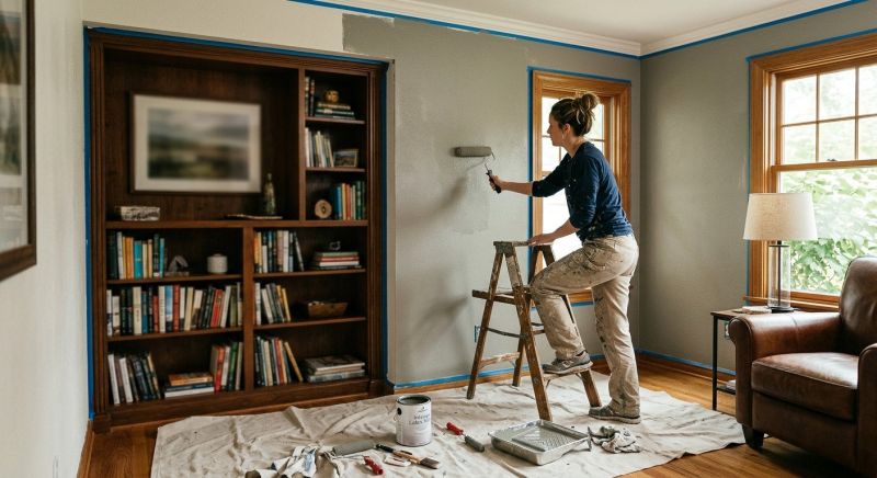 Living Room Painting in Wilmington, NC